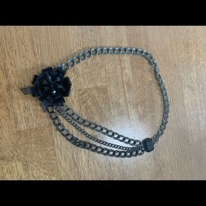 Fashion chain necklace with flower